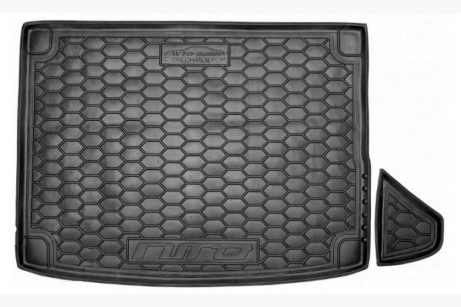 Kia Niro 2016–2021 Bagagerumsbakke med organizer 2018+ (Autogumm, gummi) Image
