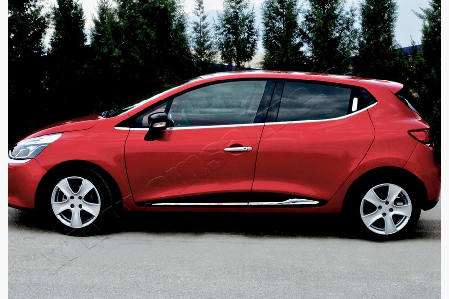 Renault Clio IV 2012–2019 Dørlister med fordybning (4 stk., rustfrit stål) Image