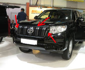 Toyota Land Cruiser Prado 150 2009–2023 Kølergitter 2017↗ sort OEM (med korte lameller) foto 4