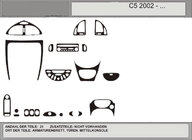 Citroen C-5 2008–2017 Tilbud! Instrumentbordbeklædning (carbon-look) foto 1