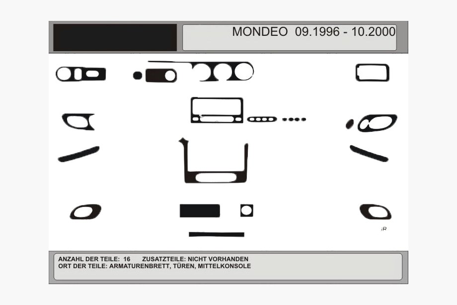 Ford Mondeo 1996–2001 Instrumentbordslister (trælook 1996-2001) Foto 1