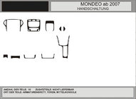 Ford Mondeo 2008–2014 Instrumentbordslister (carbon) foto 1