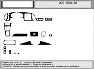 Saab 900 1994–1998 Tilbud! Instrumentbordbeklædning (carbon-look) foto 1