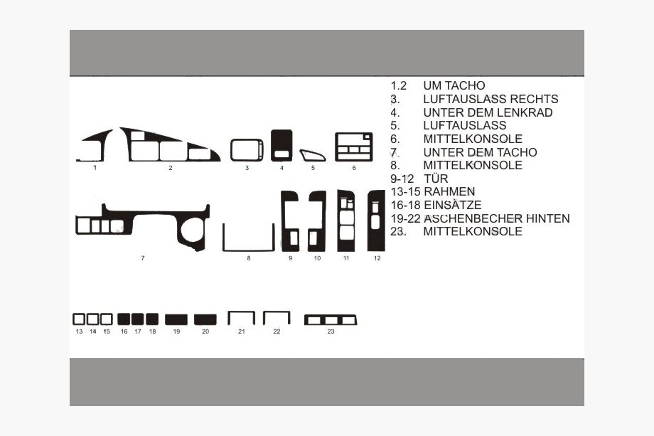 Toyota Land Cruiser 80 1990–1997 Tilbud! Instrumentbordbeklædning (carbon-look) Image