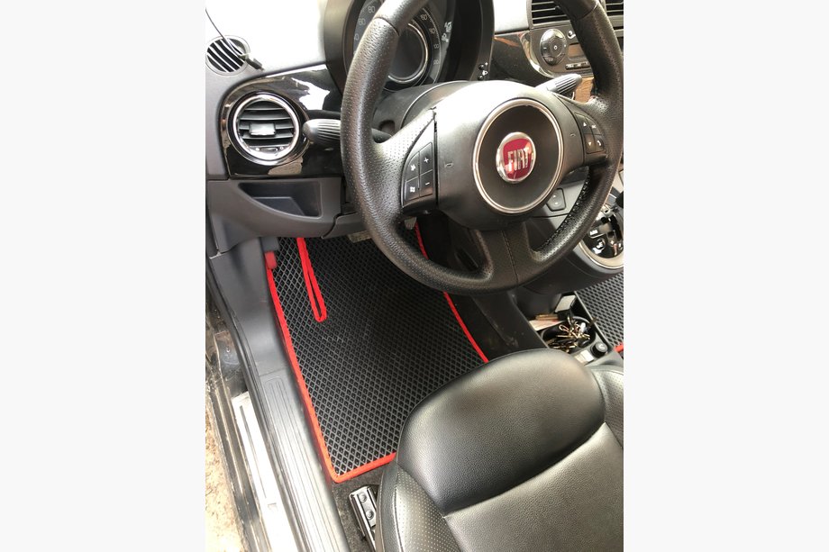 Fiat 500/500L 2013–2022 EVA-gulvmåtter til 500, sorte Image