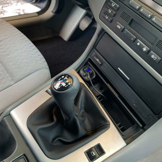 Gearmanchet + gearknop OEM (kunstlæder) BMW 3-serie E46 1998–2006 foto 2