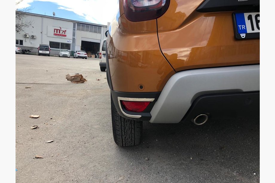 Renault Duster 2018–2024 Krom cover til bagreflekser, 2 stk., rustfrit stål Carmos - Tyrkisk stål Image