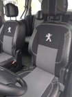 Peugeot Partner Tepee 2008–2018 Sædeovertræk til bil (kunstlæder + stof, Premium) foto 1