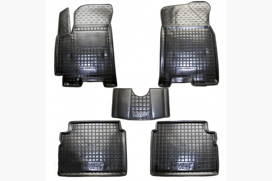 Chevrolet Aveo T250 2005–2011 Gummimåtter med høj kant (Autogumm) Image