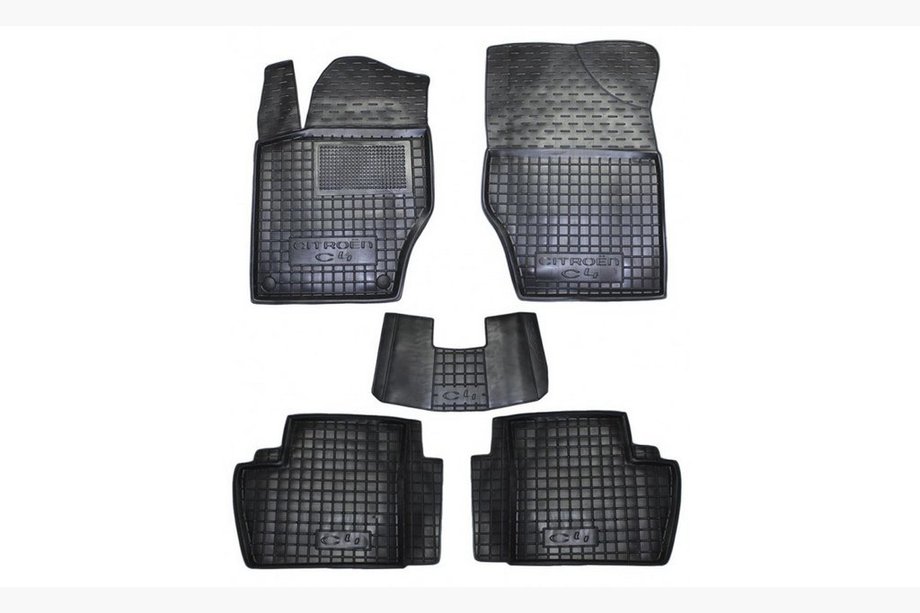 Citroen C-4 2010–2018 Gummimåtter med høj kant (Autogumm) Image