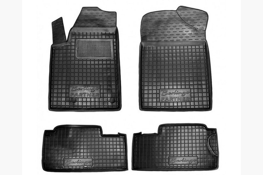 Citroen Berlingo 1996–2008 Gummimåtter med høj kant (Autogumm) Image