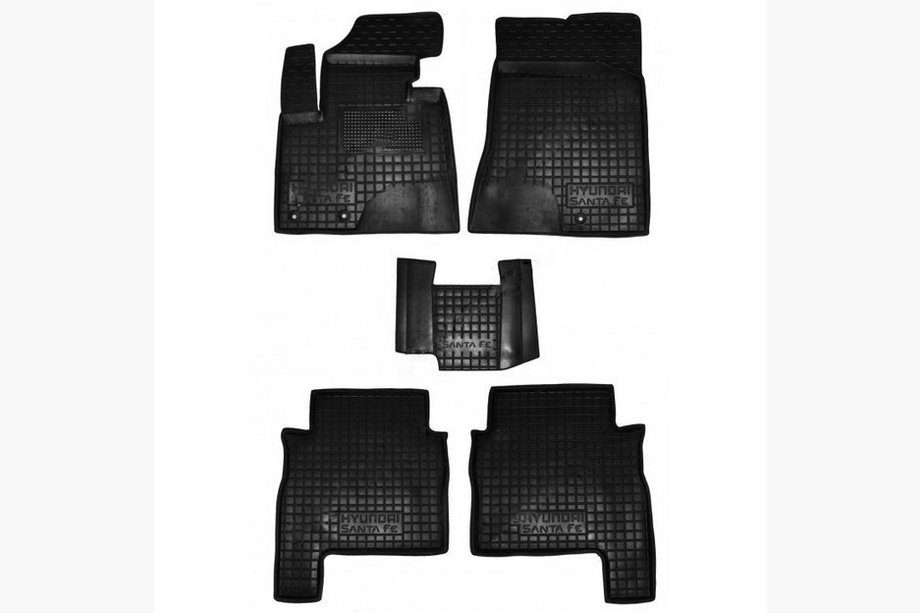 Hyundai Santa Fe 2 2006–2012 Gummimåtter med kant 2010-2012 (Autogumm) Image