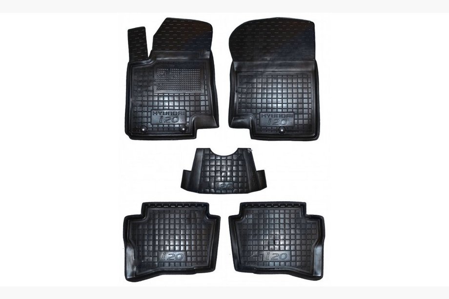 Hyundai I-20 2014–2020 Gummimåtter med kant 2016+ (Autogumm) Image