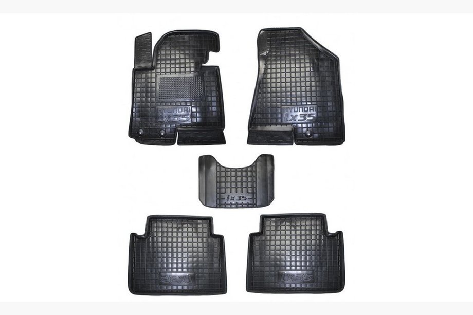 Hyundai IX-35 2010–2015 Gummimåtter med høj kant (Autogumm) Image