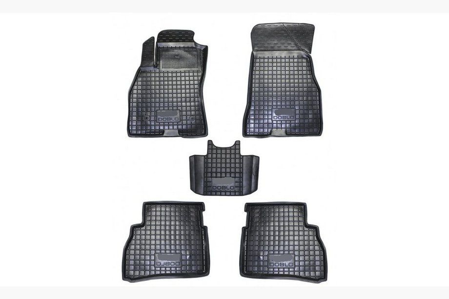 Fiat Doblo II 2010–2022 Gummimåtter med høj kant (Autogumm) Image