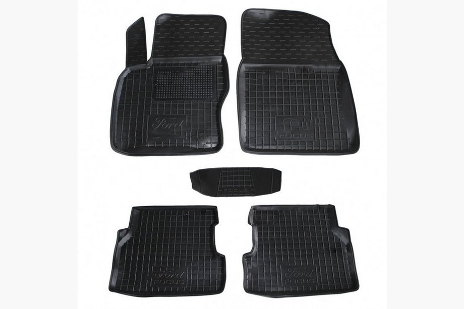Ford Focus II 2005–2008 Gummimåtter med høj kant (Autogumm) Image