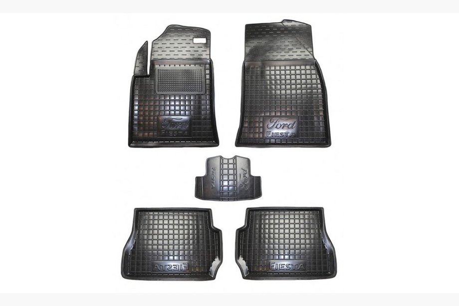 Ford Fiesta 2002–2008 Gummimåtter med høj kant (Autogumm) Image