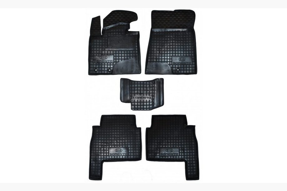 Kia Sorento II XM 2009–2014 Gummimåtter med høj kant 2009-2012 (Autogumm) Image
