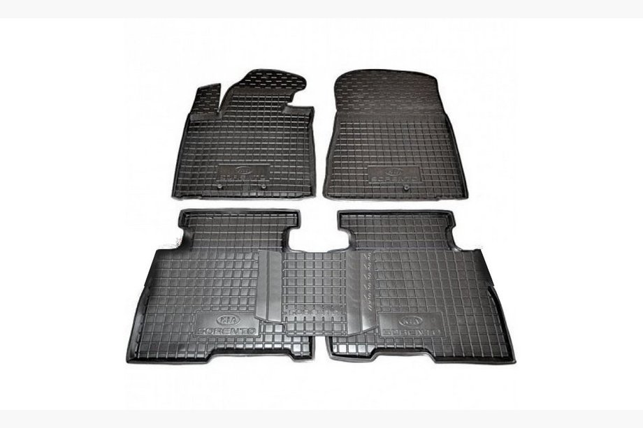 Kia Sorento II XM 2009–2014 Gummimåtter med kant 2012-2014 (Autogumm) Image