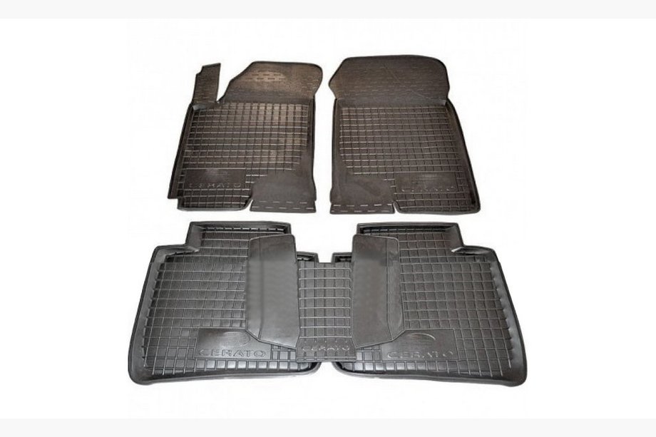 Kia Cerato 1 2004–2009 Gummimåtter med høj kant (Autogumm) Image
