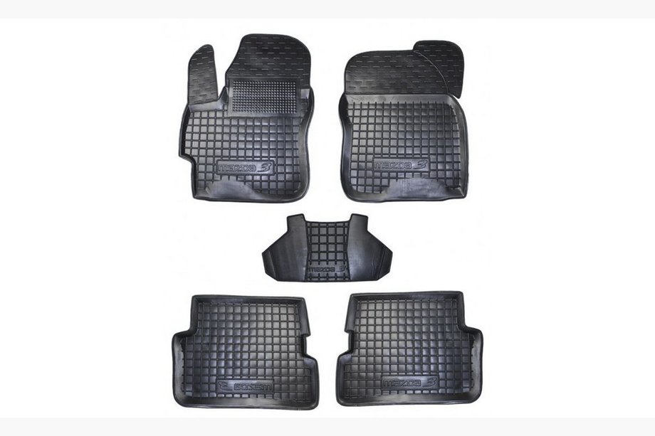 Mazda 3 2003–2009 Gummimåtter med høj kant (Autogumm) Image