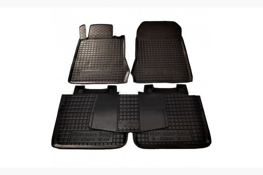 Mercedes E-class W210 1995–2002 Gummimåtter med høj kant (Autogumm) Image