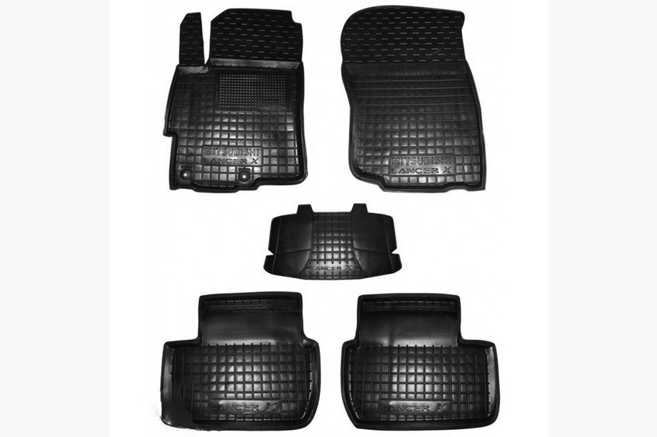 Mitsubishi Lancer X 2008– Gummimåtter med høj kant (Autogumm) Image