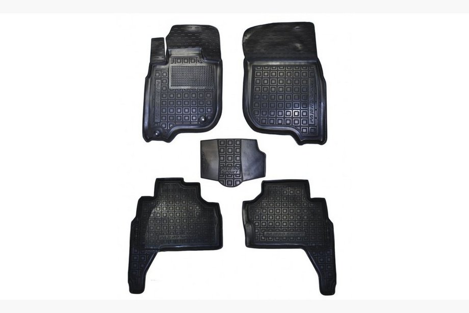 Mitsubishi Pajero Sport 2008–2015 Gummimåtter med høj kant (Autogumm) Image