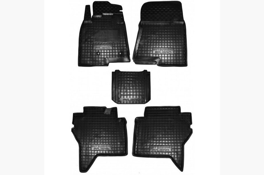 Mitsubishi Pajero Wagon IV 2006–2021 Gummimåtter med høj kant (Autogumm) Image