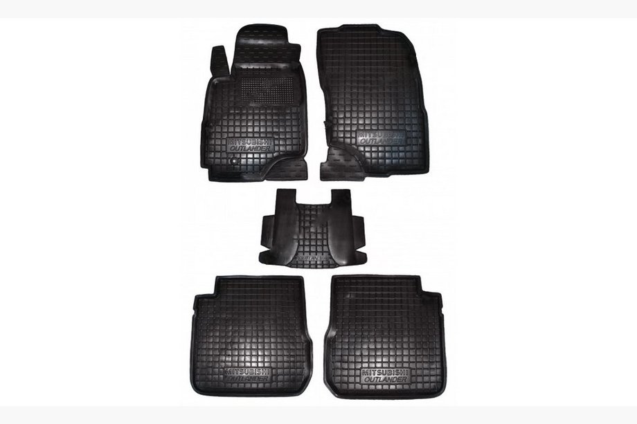 Mitsubishi Outlander 2001–2006 Gummimåtter med høj kant AKПП 2003+ (Autogumm) Image
