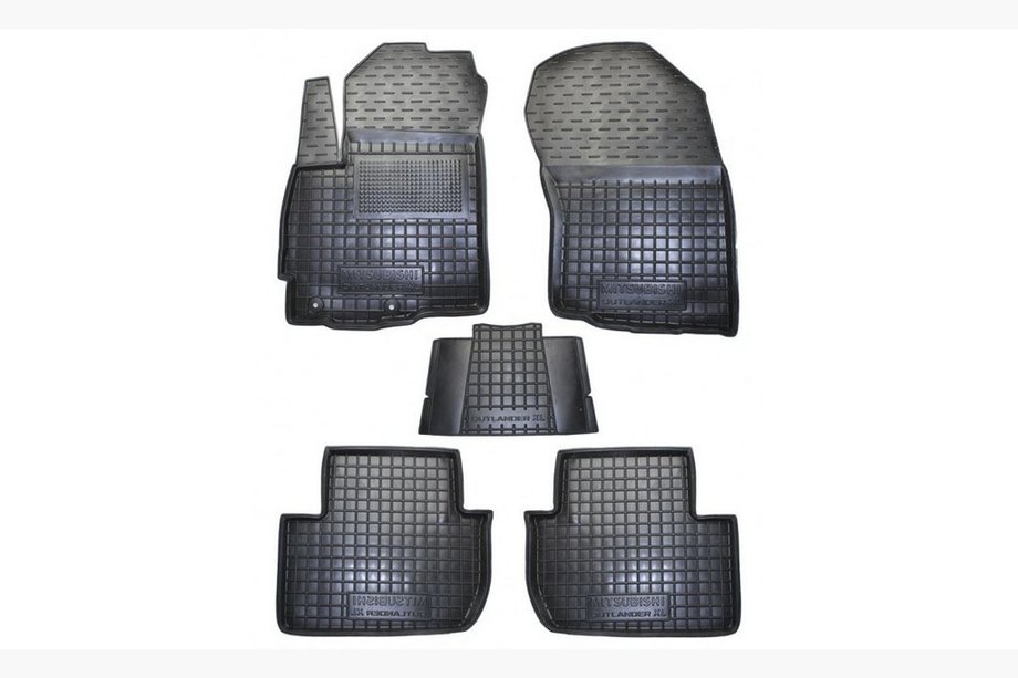 Mitsubishi Outlander 2006–2012 Gummimåtter med kant XL (Autogumm) Image