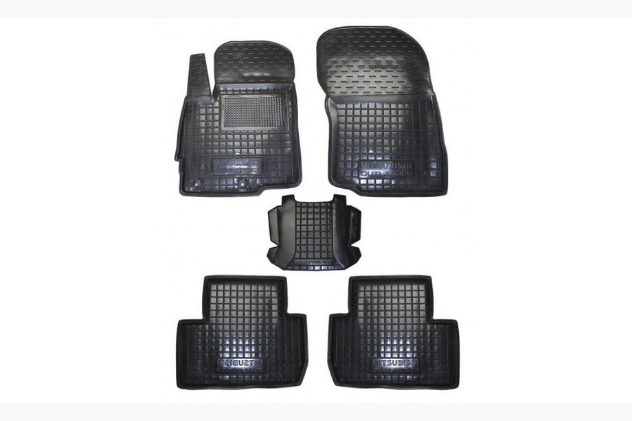 Mitsubishi Outlander 2012–2021 Gummimåtter med høj kant (Autogumm) Image