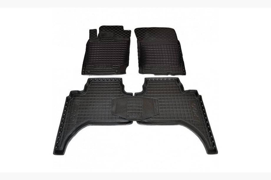 Mitsubishi L200 2006–2015 Gummimåtter med kant 2013+ Long base (Autogumm) Image