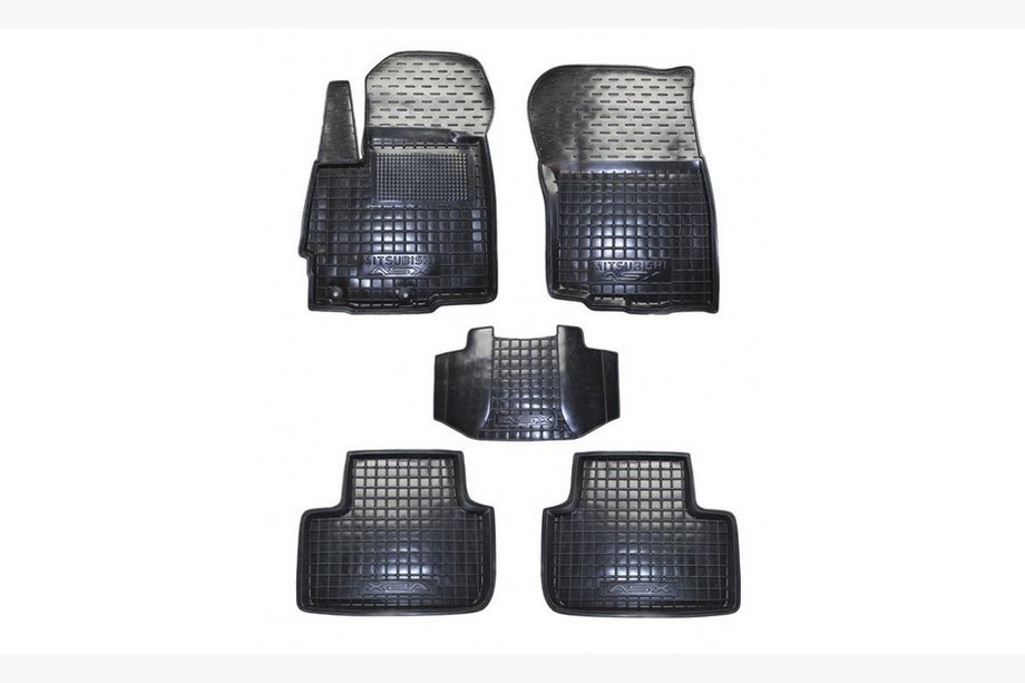 Mitsubishi ASX 2010–2023 Gummimåtter med høj kant (Autogumm) Image