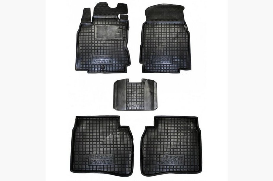 Nissan Note 2004–2012 Gummimåtter med høj kant (Autogumm) Image