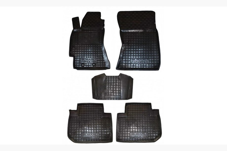Subaru Forester 2008–2013 Gummimåtter med høj kant (Autogumm) Image