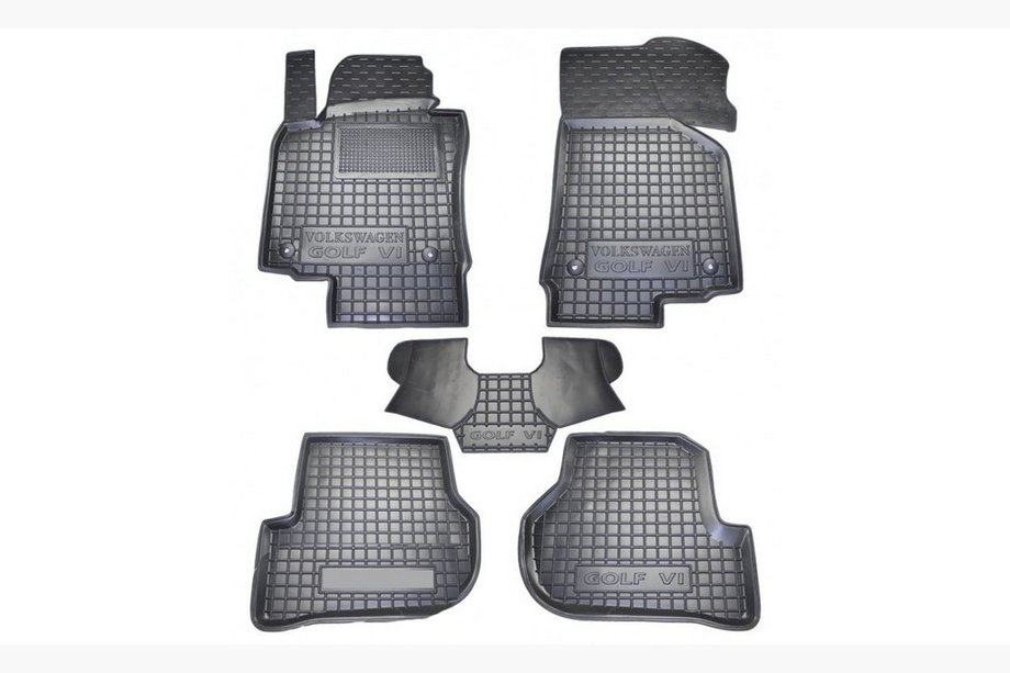 Volkswagen Golf 5 2003–2009 Gummimåtter med høj kant (Autogumm) Image