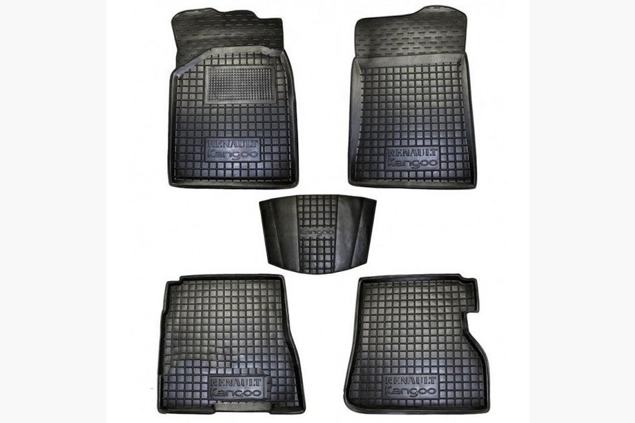 Renault Kangoo 1998–2008 3D gummimåtter med kant (Autogumm) Image
