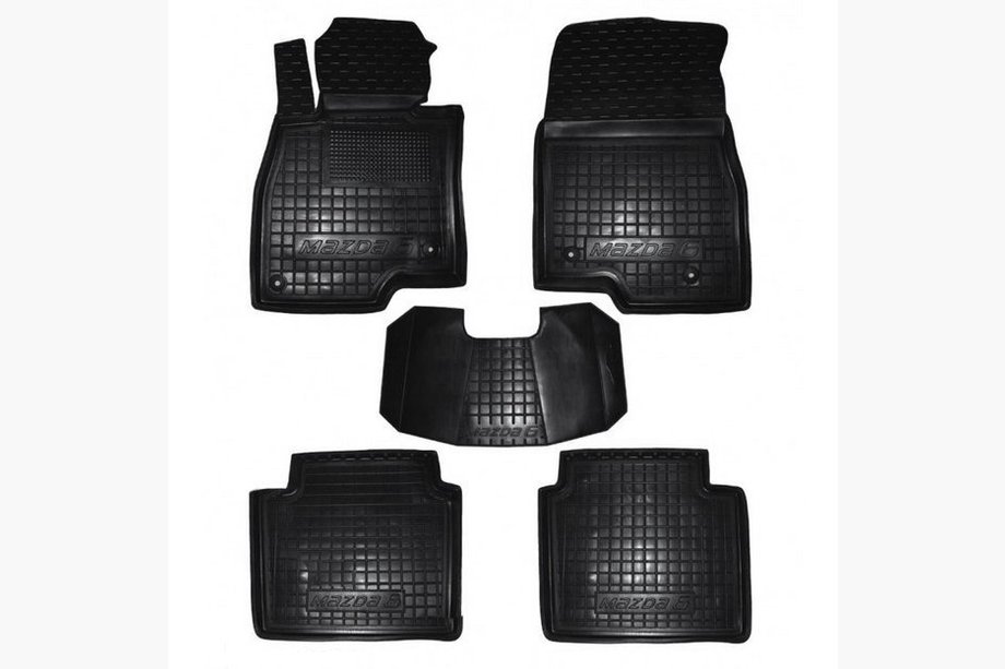 Mazda 6 2012–2024 Gummimåtter med høj kant (Autogumm) Image