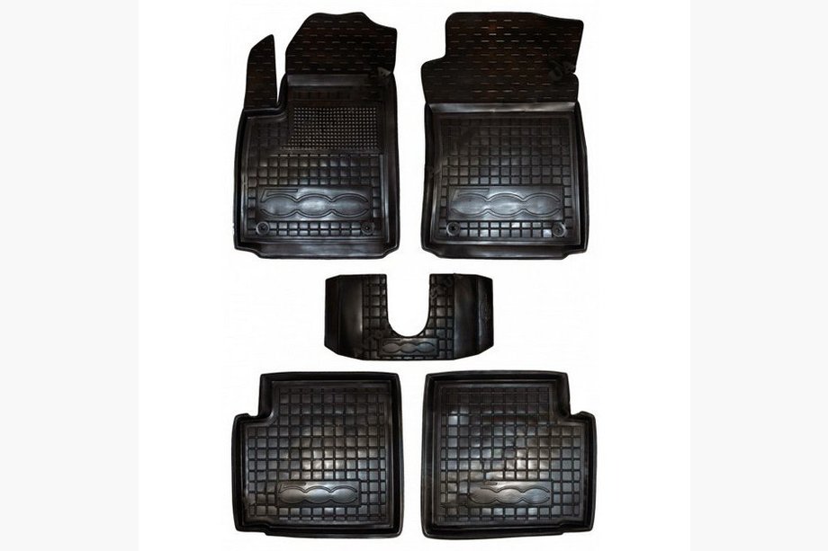 Fiat 500/500L 2013–2022 Gummimåtter med kant 500 (Autogumm) Image