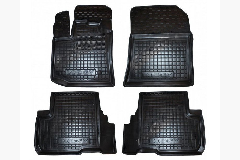 Renault Lodgy 2013–2022 Gummimåtter med høj kant (Autogumm) Image