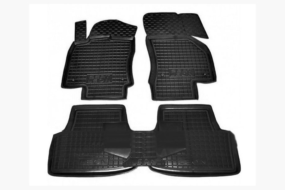 Seat Leon 2013–2020 3D gummimåtter med kant (Autogumm) Image