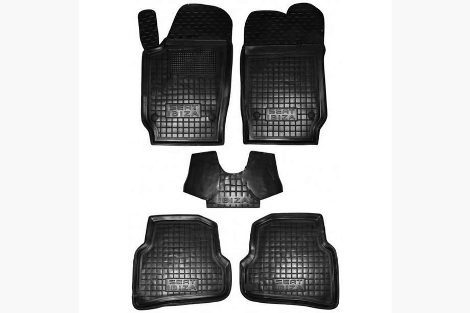 Seat Ibiza 2010–2017 Gummimåtter med høj kant (Autogumm) Image
