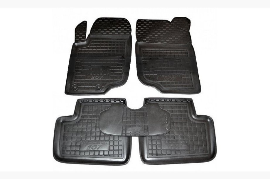 Peugeot 207 2006–2014 Gummimåtter med høj kant (Autogumm) Image