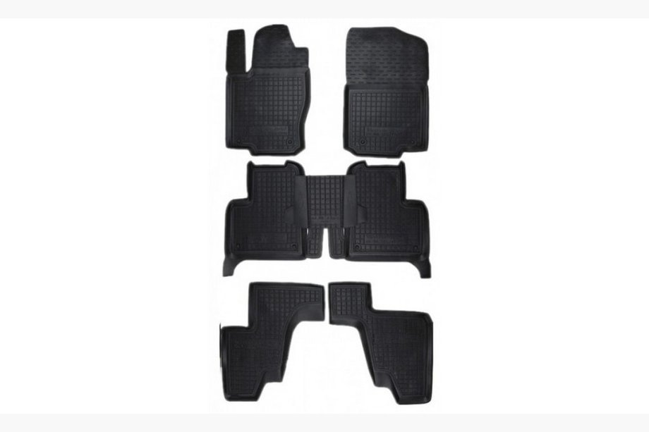 Mercedes GL/GLS class X166 2012–2019 Gummimåtter med høj kant til 7 sæder (Autogumm) Foto 1