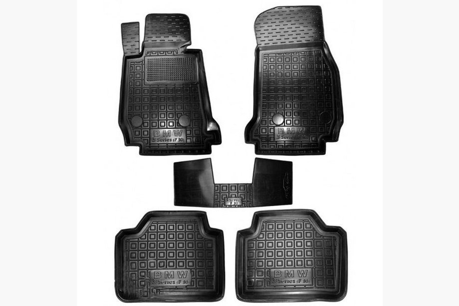 BMW 3-serie F30/F31 2012–2019 Gummimåtter med høj kant (Autogumm) Image