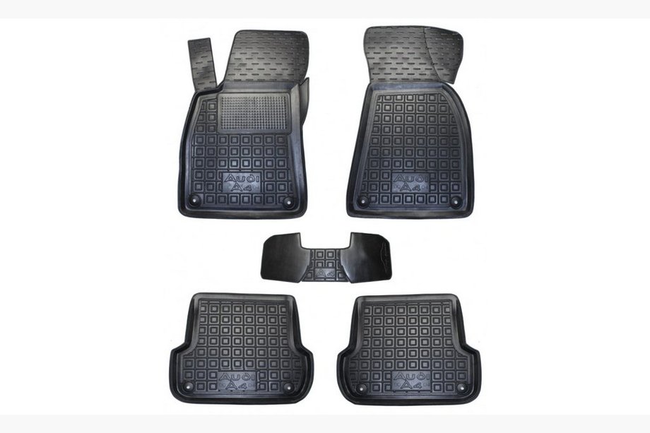 Audi A4 B7 2004–2008 Gummimåtter med høj kant (Autogumm) Image
