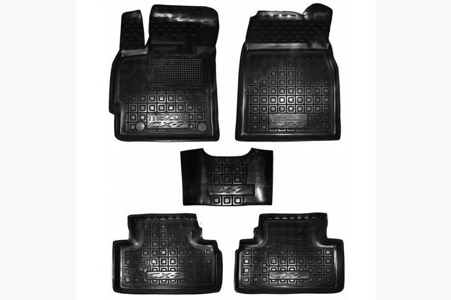 Mazda CX-7 2006–2012 Gummimåtter med høj kant (Autogumm) Image