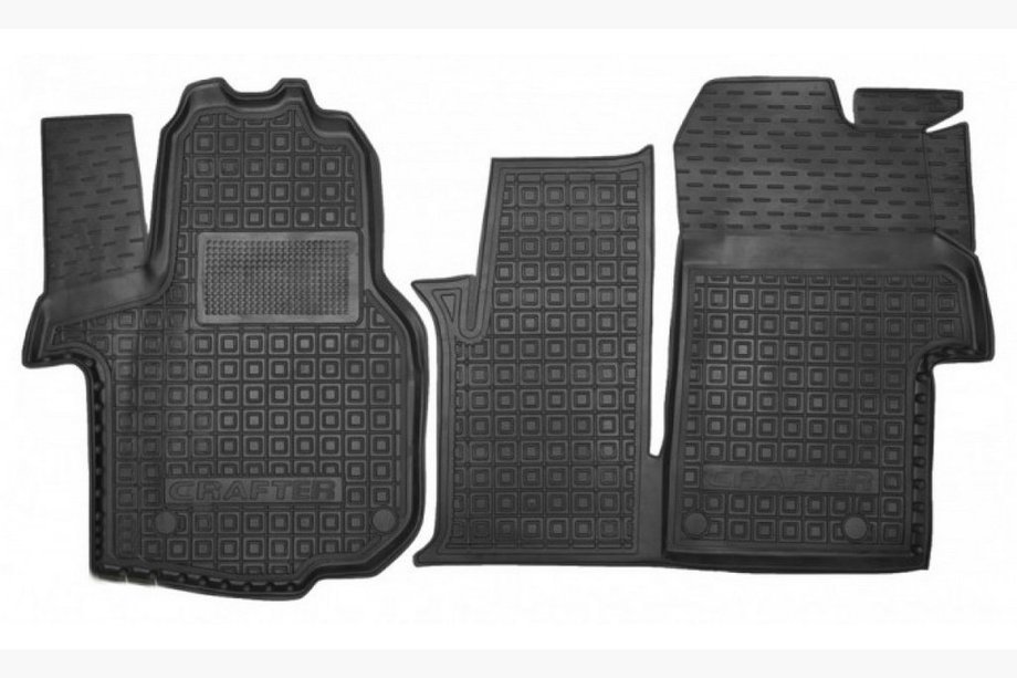 Volkswagen Crafter 2016– Gummibundmåtter med kant 1+1 (Autogumm) Image