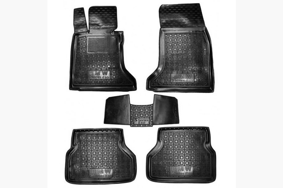 BMW 5-serie E60/E61 2003–2010 Gummimåtter med høj kant (Autogumm) Image